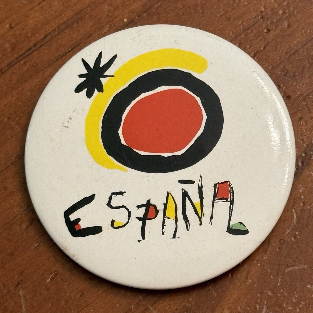 Espana Vintage Pinback Button Pin Round Circle